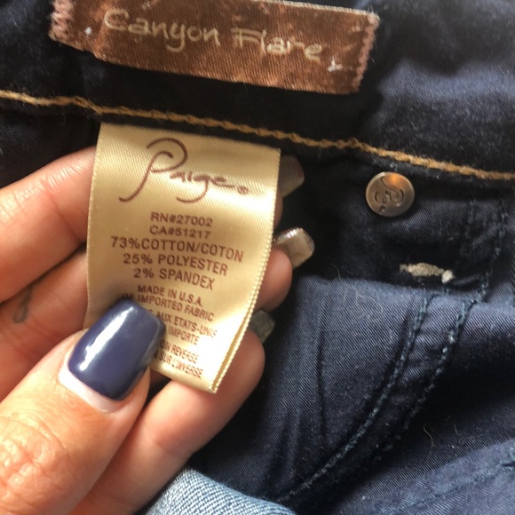 Paige Canyon Flare Jeans 28 - Picture 5 of 8